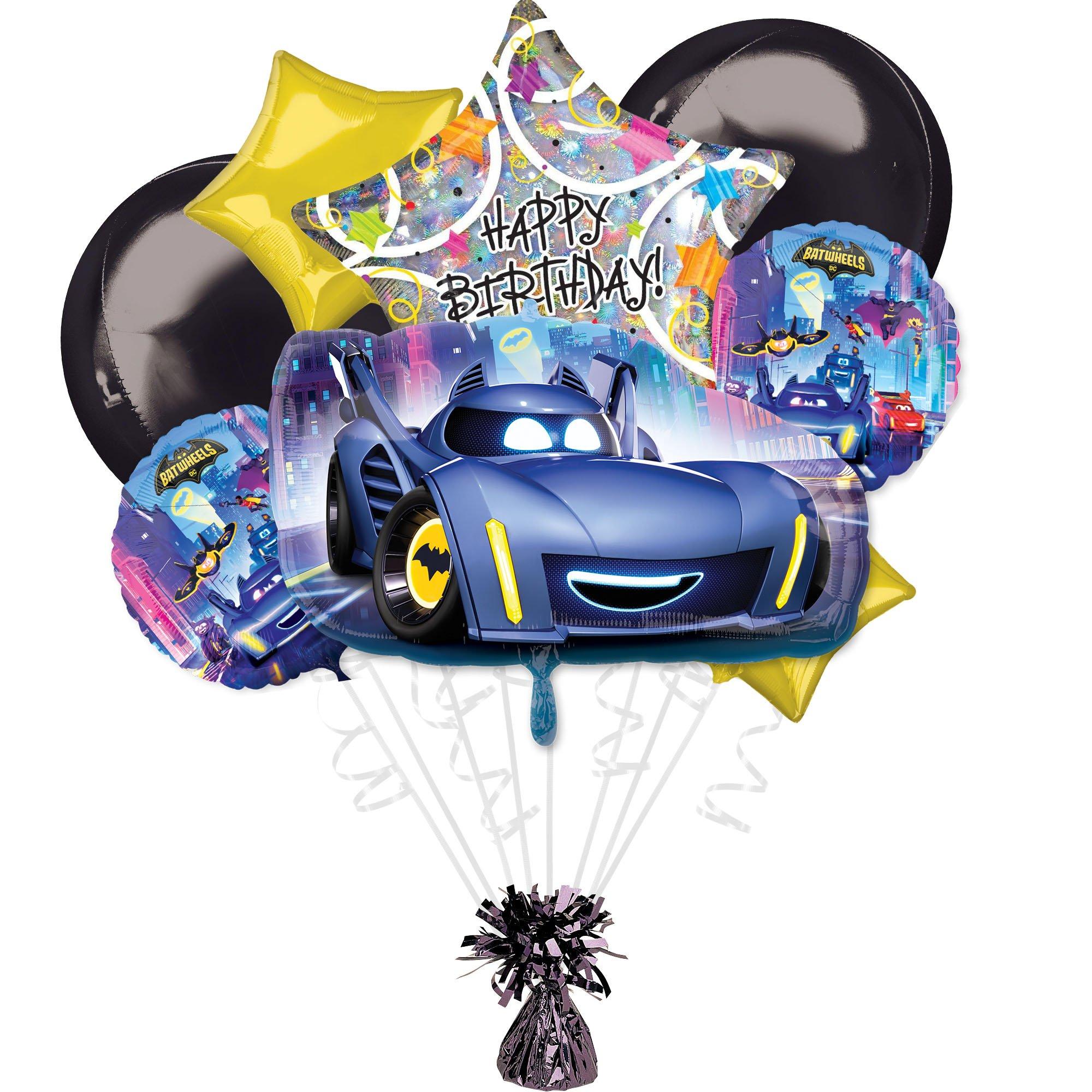 DC Batwheels Foil Balloon Bouquet with Balloon Weight